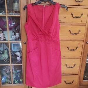 Elie Tahari Red Midi Dress